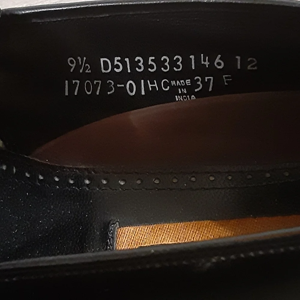 Florsheim Black Dark Academia Casual Dress Shoes Size 9.5